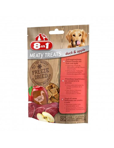 8in1 Meaty Treats: Freeze Dried - kaczka z jabłkiem 50g